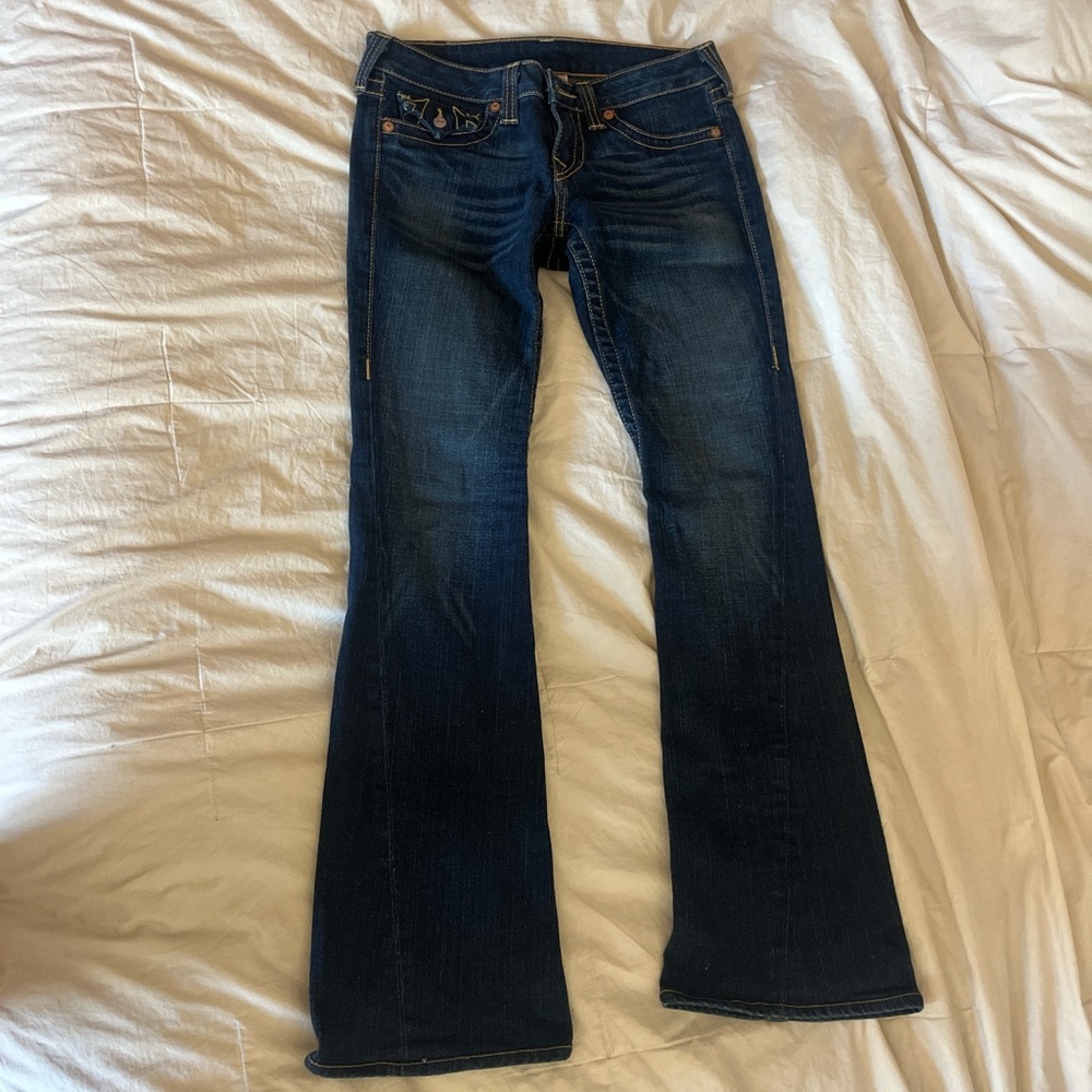 True Religion Dark Blue Flare Jeans